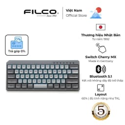Thumbnail Bàn phím cơ Bluetooth Filco Minila-R Convertible Sky Gray - Hàng Chính Hãng 1