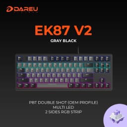 Thumbnail Bàn phím cơ DAREU EK87 V2 Gray Black (2 sides RGB strip, Multi-Led, PBT Double Shot OEM profile) 1