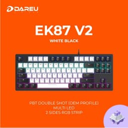 Thumbnail Bàn phím cơ DAREU EK87 V2 Gray Black (2 sides RGB strip, Multi-Led, PBT Double Shot OEM profile) 2