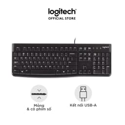 Thumbnail Bàn phím có dây Logitech K120 - Bền bỉ, chống tràn, kích thước đầy đủ có phím số 1