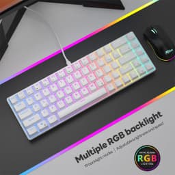 Thumbnail Bàn phím có dây RK Royal Kludge RK68 RGB White 68 phím 2