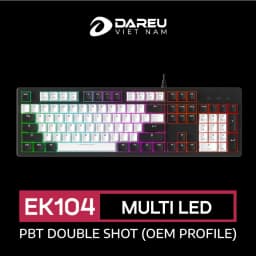 Thumbnail Bàn phím cơ Gaming DAREU EK104 Grey Black 104KEY MULTI LED 3