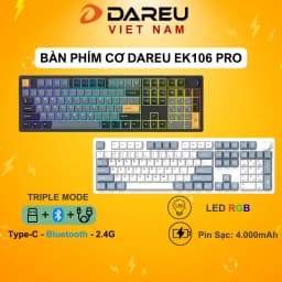 Thumbnail Bàn phím cơ Gaming Dareu EK106 Pro (LED RGB / Pin: 4.000mAh / Hotswap ) 1