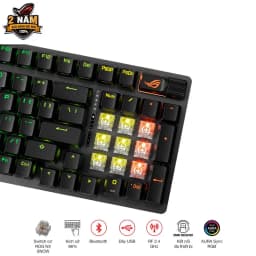 Thumbnail Bàn phím cơ gaming FPS không dây ROG Strix Scope II 96 WL switch cơ ROG NX Snow - màu đen 3