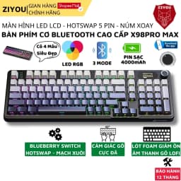 Thumbnail Bàn Phím Cơ Máy Tính Không Dây Ziyou Attack Shark X98 PRO MAX 3 Mode, Màn Hình LCD, LED RGB 1