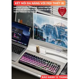 Thumbnail Bàn Phím Cơ Máy Tính Không Dây Ziyou Attack Shark X98 PRO MAX 3 Mode, Màn Hình LCD, LED RGB 4