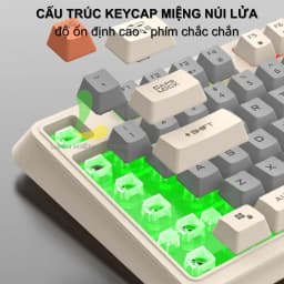 Thumbnail Bàn phím giả cơ gaming HOSAN xunfox K82 thiết kế 94 phím có đèn led 7 màu kèm theo nút vặn âm lượng 2