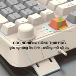 Thumbnail Bàn phím giả cơ gaming HOSAN xunfox K82 thiết kế 94 phím có đèn led 7 màu kèm theo nút vặn âm lượng 3