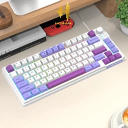 Thumbnail Bàn phím giả cơ gaming HOSAN xunfox K81 new 2024 thiết kế công thái học, đèn led cực chất và nút vặn âm lượng tiện lợi 1