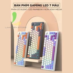 Thumbnail Bàn phím giả cơ gaming HOSAN xunfox K81 new 2024 thiết kế công thái học, đèn led cực chất và nút vặn âm lượng tiện lợi 3