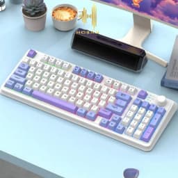 Thumbnail Bàn phím giả cơ không dây gaming HOSAN xunfox K94 thiết kế 94 phím kết nối 3 chế độ và đèn led 7 màu cực đẹp 1