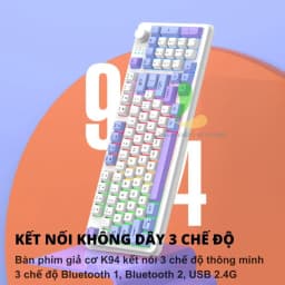 Thumbnail Bàn phím giả cơ không dây gaming HOSAN xunfox K94 thiết kế 94 phím kết nối 3 chế độ và đèn led 7 màu cực đẹp 3