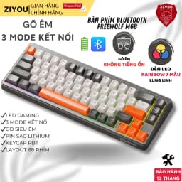 Thumbnail Bàn Phím Không Dây Ziyou FreeWolf M68 Bluetooth 5.3 Kết Nối Đa Năng Led Pro Pin Sạc 1