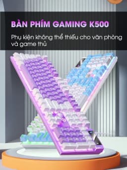 Thumbnail Bàn phím máy tính có dây gaming SIDOTECH K500 giả cơ led rgb full 104 key chống nước cho laptop pc văn phòng game thủ 1