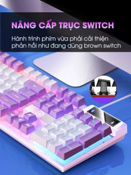 Thumbnail Bàn phím máy tính có dây gaming SIDOTECH K500 giả cơ led rgb full 104 key chống nước cho laptop pc văn phòng game thủ 2