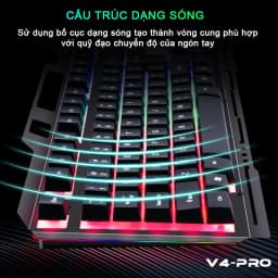 Thumbnail Bàn Phím Máy Tính Gaming RGB SIDOTECH LDK V4 Pro Có Dây / Đèn LED RGB Chống Nước Chơi Game Máy Tính Esport - Chính Hãng 4