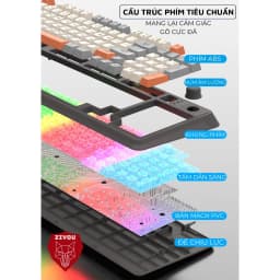Thumbnail Bàn Phím Máy Tính Giả Cơ Gaming K82 LED LIGHT 7 Màu Cực Đẹp Gõ Cực Đã Dùng Chơi Game, Văn Phòng 3
