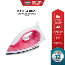 Thumbnail Bàn ủi, bàn là khô SUNHOUSE SHD1072 - Thân nhựa chịu nhiệt - Đèn báo hoạt động - Bề mặt chống dính - Bảo hành 12 tháng 1