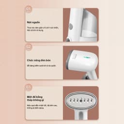 Thumbnail Bàn ủi hơi nước cầm tay Aqua SH2502R 250ml nút phun tự động, ủi đứng và treo - Bảo hành 12 tháng 3