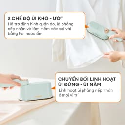Thumbnail Bàn ủi hơi nước cầm tay Gaabor HM-M01A 2in1 thích hợp cho mọi loại vải bàn là cầm tay bàn ủi hơi nước dung tích lớn 4