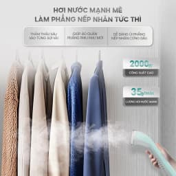 Thumbnail Bàn ủi hơi nước đứng AQUA S2526T có thể ủi treo ủi phẳng, công suất 2000W, dung tích 1.7L 2