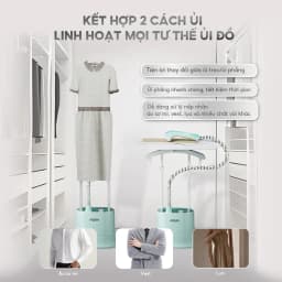 Thumbnail Bàn ủi hơi nước đứng AQUA S2526T có thể ủi treo ủi phẳng, công suất 2000W, dung tích 1.7L 3