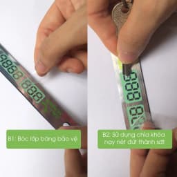 Thumbnail Bảng ghi số điện thoại trên ô tô Tâm Luân, tự động phát sáng khi trời tối, miếng hít dính chắc chắn 3