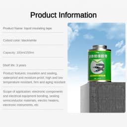 Thumbnail Băng keo điện dạng lỏng đa năng Aubess 100/200/260ML - Chất trám chống thấm nước linh hoạt, khô nhanh cho điều kiện khắc nghiệt, hoàn hảo cho ô tô/hàng hải/thiết bị điện tử 3