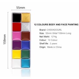 Thumbnail Bảng màu vẽ mặt hoá trang bộ 12 màu thân thiện với mọi loại da, không độc hại - Nhà Sách Tâm An 2