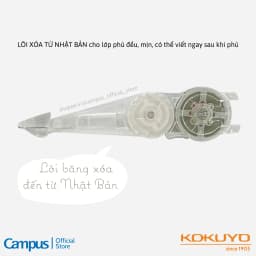 Thumbnail Băng Xoá Kéo Nhỏ Gọn Kusumi 5mmx6m Đầu Thép Không Gỉ & Refill Made In Japan Chính Hãng Campus 3