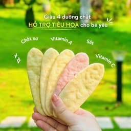 Thumbnail Bánh ăn dặm gạo dẹt rau củ Mămmy giúp bé tập nhau bổ sung dinh dưỡng, hỗ trợ tiêu hóa cho bé 7 tháng 4