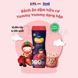 Thumbnail Bánh ăn dặm hữu cơ MAEIL Yommy Yommy Hàn Quốc vị dâu tây việt quất, dễ tan và bổ sung canxi 3