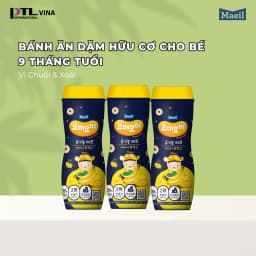Thumbnail Bánh ăn dặm Maeil Hàn Quốc hữu cơ vị chuối mix xoài bổ sung canxi, vitamin, đề kháng hộp 42G 1