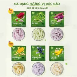 Thumbnail Bánh ăn dặm Mămmy làm từ rau củ trái cây tự nhiên bổ sung canxi giúp bé phát triển toàn diện, hộp 12g 1