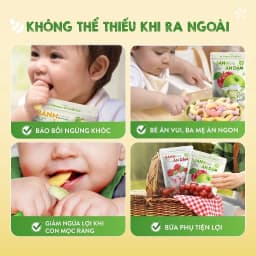 Thumbnail Bánh ăn dặm Mămmy vị trái cây giàu vitamin và chất xơ thiết kế chống hóc, dạng que ngắn cho bé từ 6 tháng 4