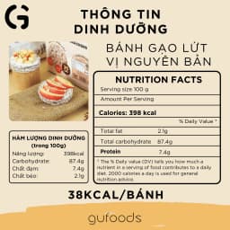 Thumbnail Bánh gạo lứt GUfoods vị Nguyên bản GUfoods - Không chiên dầu, Không đường, Eat clean, Healthy, Tập gym (170g/300g/510g) 3