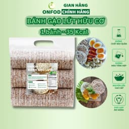 Thumbnail Bánh gạo lứt ONFOD hữu cơ bánh ăn kiêng giảm cân thực dưỡng cho người tập gym, yoga, mẹ bầu 51 cái 500g 1