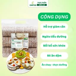 Thumbnail Bánh gạo lứt ONFOD hữu cơ bánh ăn kiêng giảm cân thực dưỡng cho người tập gym, yoga, mẹ bầu 51 cái 500g 4