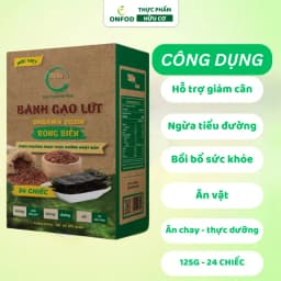 Thumbnail Bánh gạo lứt rong biển hữu cơ ONFOD ăn kiêng giảm cân cho người tiểu đường mẹ bầu eat clean 125g 24 cái 2