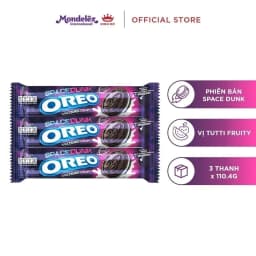 Thumbnail Bánh Quy OREO Vị Dâu/Vani/Chocolate/Spaceburst Cream , Combo 3 Thanh X 110.4G - phiên bản OREO SPACE DUNK 3