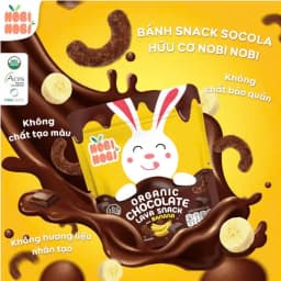 Thumbnail Bánh snack Socola hữu cơ Nobi Nobi vị Truyền thống/Chuối 20g 3