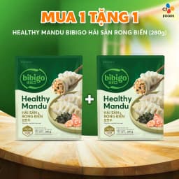 Thumbnail Bánh xếp Healthy Mandu Hàn Quốc Bibigo – nhân Hải Sản & Rong Biển 280g -Date 08/2025 1