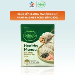 Thumbnail Bánh xếp Healthy Mandu Hàn Quốc Bibigo – nhân Hải Sản & Rong Biển 280g -Date 08/2025 3