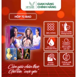 Thumbnail Bao cao su gia đình VietHung Pharma Strast Luxury gai bi mềm quanh thân, bổ sung nhiều gel bôi trơn - Hộp 72 chiếc 1