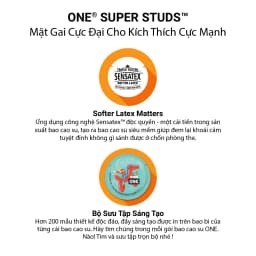 Thumbnail Bao Cao Su ONE của Mỹ Có Gai Cực Đại Mềm One Super Studs size 53mm 3