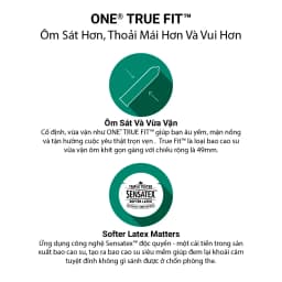 Thumbnail Bao Cao Su ONE của Mỹ One True Fit size 49mm ôm sát thoải mái dễ chịu Hộp 3-12 cái 2