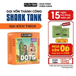 Thumbnail Bao Cao Su PlayAh Extra Dots Thêm Gai Hộp 3/10 52mm 2