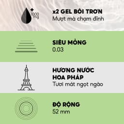 Thumbnail Bao cao su PlayAh Her Feel Ultra Thin 0.03 Hộp 3/10 Size 52mm Siêu Mỏng Nhiều Gel Cao Cấp 2