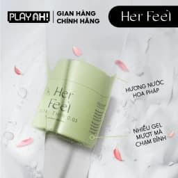 Thumbnail Bao cao su PlayAh Her Feel Ultra Thin 0.03 Hộp 3/10 Size 52mm Siêu Mỏng Nhiều Gel Cao Cấp 4