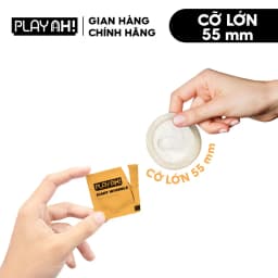 Thumbnail Bao cao su size to PlayAh! Siêu Mỏng 55mm Giant Invisible 24K.Right - Hộp 3/10 Cái 4